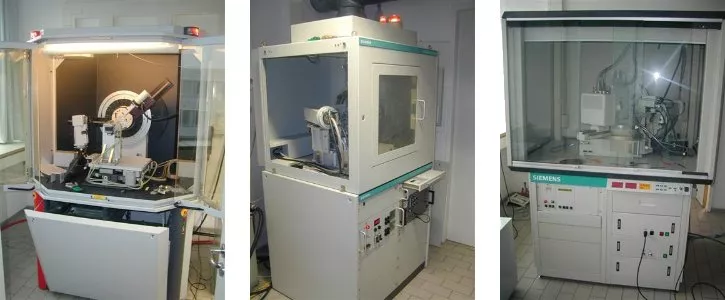 Bruker D8 ADVANCE (Feb 2001), Siemens D5000 und Siemens D5000 mit GADDS (Nov 1999)