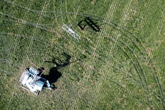 Drohnenaufnahme des GSandKite