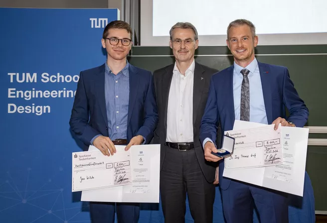 Jan Wilch wurde für seine Masterarbeit mit dem Wittenstein Preis ausgezeichnet. Ebenso erhielt Dr.-Ing. Thomas Manfred Greß für seine Dissertation einen Preis der Wittenstein Group. 