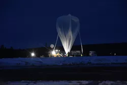 Bexus-Ballon 33 vor dem Start in die Stratosphäre.
