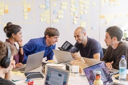 Group of students learning together